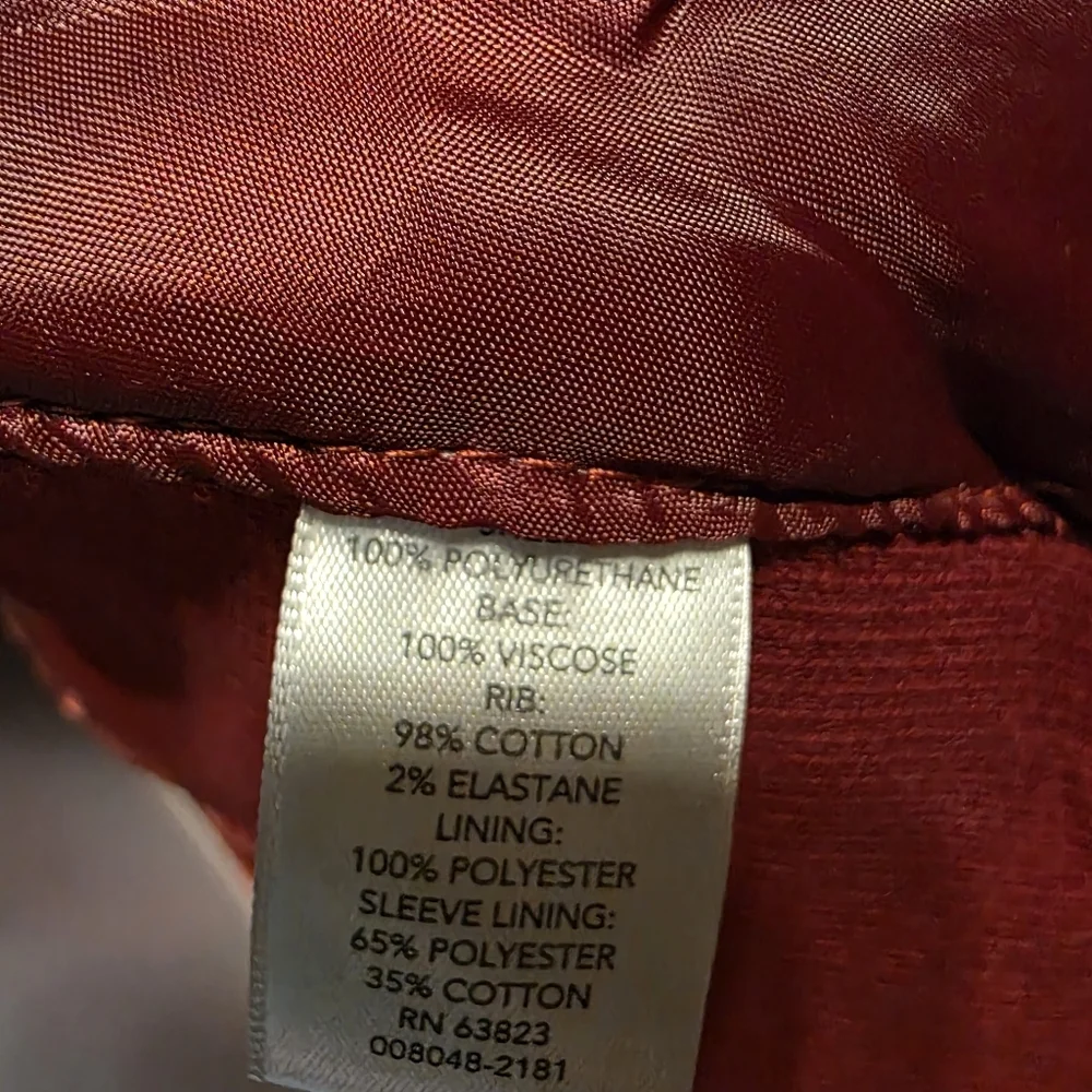 Christopher & Banks Red Leather Jacket - Picture 3 of 4